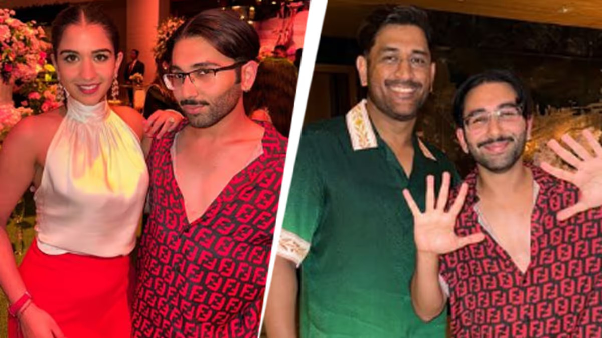 एमएस धोनी, राधिका मर्चेंट की बर्थडे पार्टी में  नजर आए, फोटो वायरल हुई 