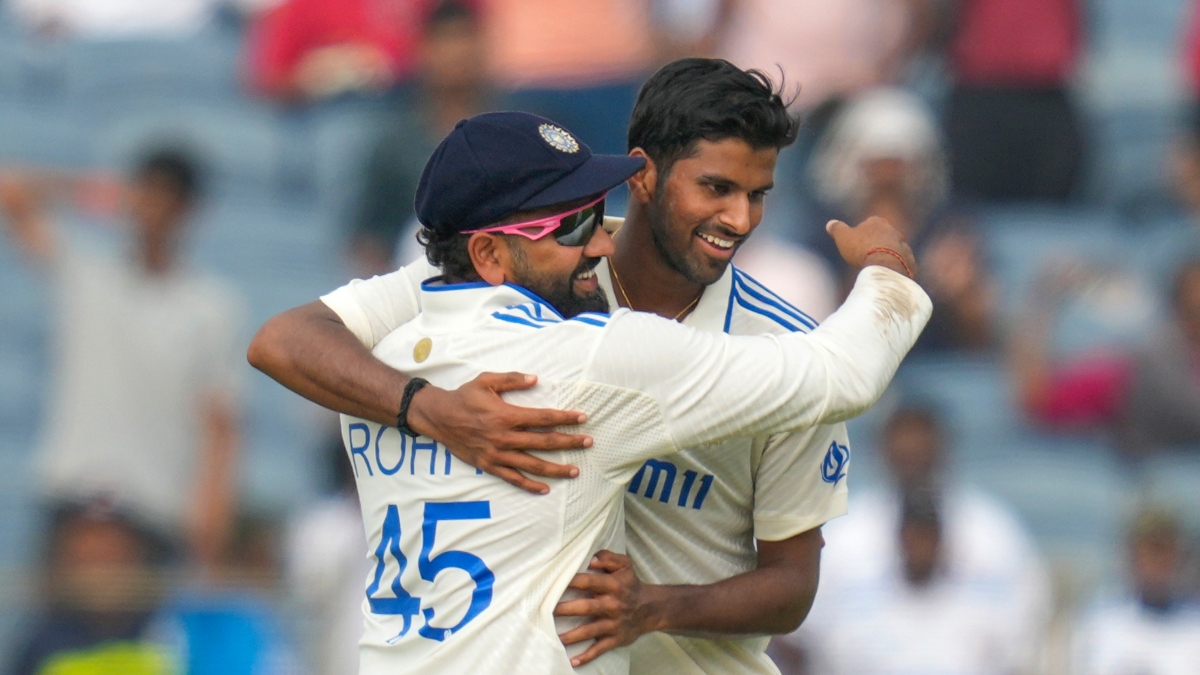 स्पिनर्स के नाम रहा खेल का दूसरा दिन, मिचेल सैंटनर ने 7 विकेट झटके जबकि वाशिंगटन सुंदर ने दूसरी पारी में भी अपना कमाल दिखाया