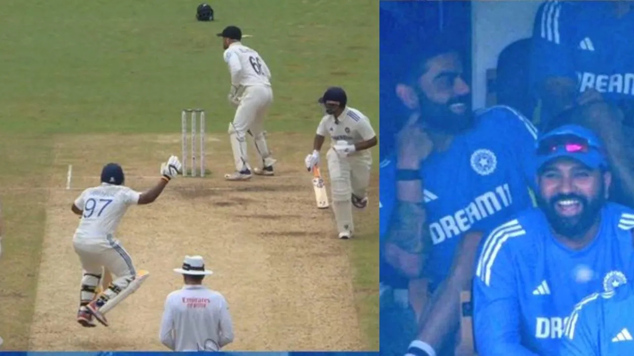 सरफराज खान ने ऋषभ पंत को रन आउट से बचाने के लिएअजीब हरकत की, वीडियो वायरल हुआ 