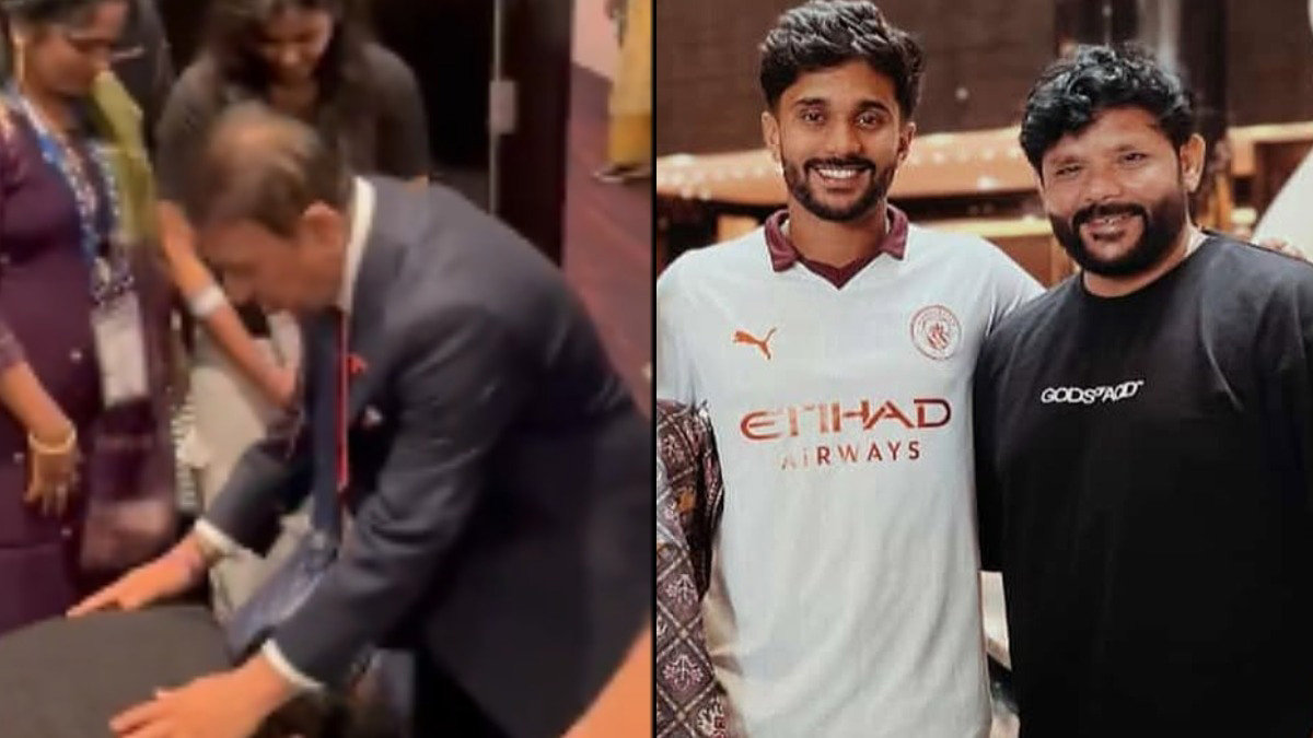 नीतीश रेड्डी के पिता ने अपने इस जेस्चर से प्रशंसकों का दिल जीता, गावस्कर को “साष्टांग प्रणाम” किया 