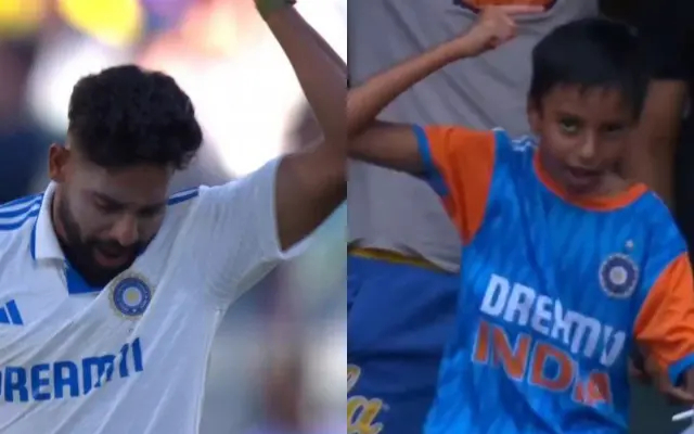 जैसे ही ट्रेविस हेड आउट हुए वैसे ही युवा प्रशंसक ने मोहम्मद सिराज के सेलिब्रेशन की नकल की