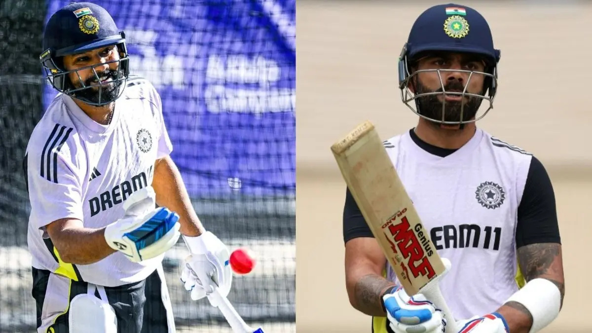 कोहली और रोहित गाबा टेस्ट मैच से पहले खास प्रैक्टिस करते हुए नजर आए, ऑफ स्टंप की बाहर की गेंदों को छोड़ा 