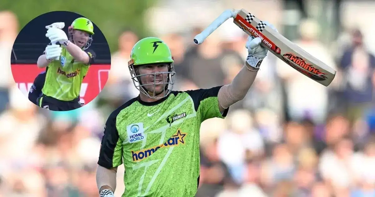 डेविड वाॅर्नर खुद को चोटिल करने से बाल-बाल बचे, खिलाड़ी का BBL मैच के दौरान बल्ला टूटा, वायरल वीडियो देखें 