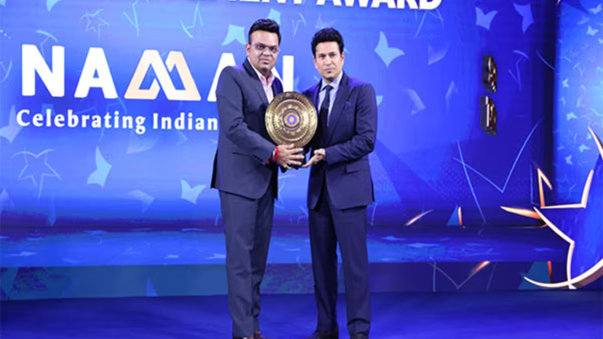 BCCI Naman Awards 2025: सचिन तेंदुलकर को लाइफटाइम अचीवमेंट अवार्ड से सम्मानित किया गया