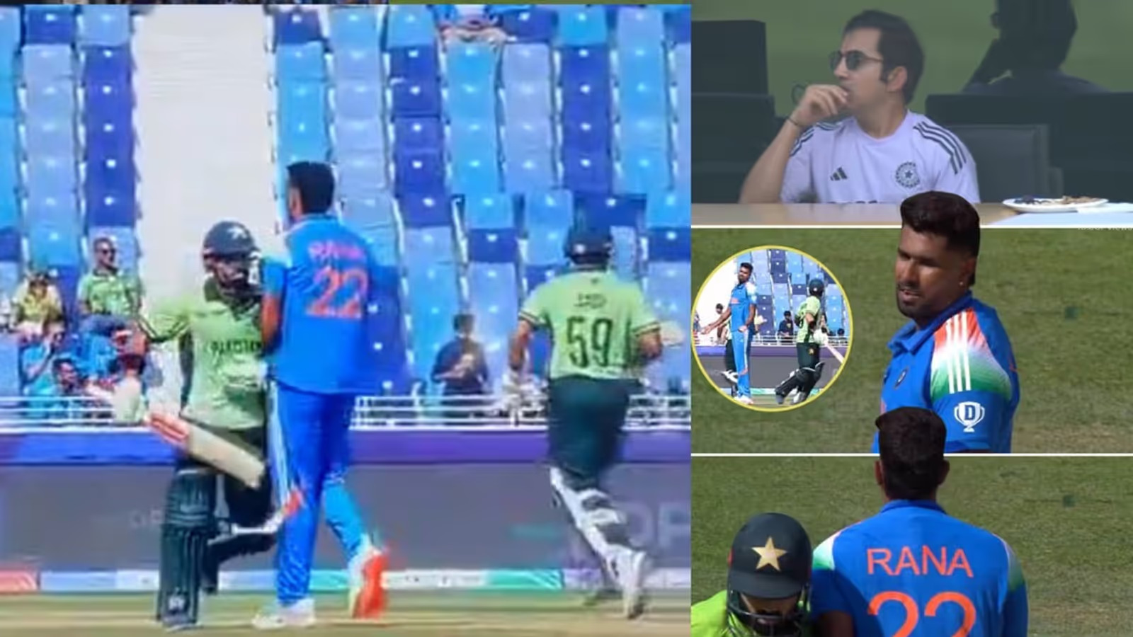 IND vs PAK: मोहम्मद रिजवान और हर्षित राणा के बीच जबरदस्त टक्कर हुई, आप भी वीडियो देखें 