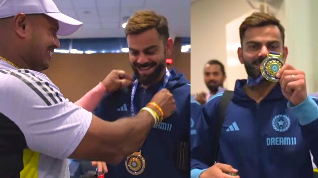 विराट कोहली ने चैंपियंस ट्राॅफी में न्यूजीलैंड के खिलाफ जीत के बाद ‘बेस्ट फील्डर’ का अवार्ड जीता, वीडियो देखें 