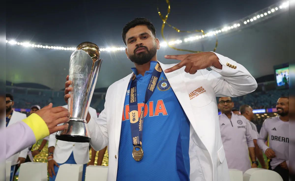 "सच्चाई ये है कि मेरे पास कहने के लिए शब्द नहीं हैं," चैंपियंस ट्रॉफी जीतने के बाद श्रेयस अय्यर ने कहा।