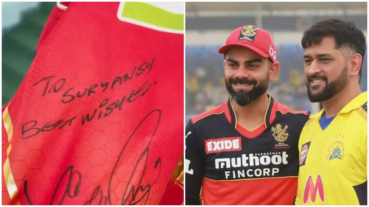 पंजाब टीम के युवा खिलाड़ी का बड़ा सपना पूरा हुआ, एक ही जर्सी पर धोनी और विराट का ऑटोग्राफ मिला 