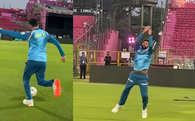 क्रिस्टियानो रोनाल्डो की याद मोहम्मद सिराज को फिर आई, जयपुर के मैदान पर फुटबॉलर की कॉपी की 