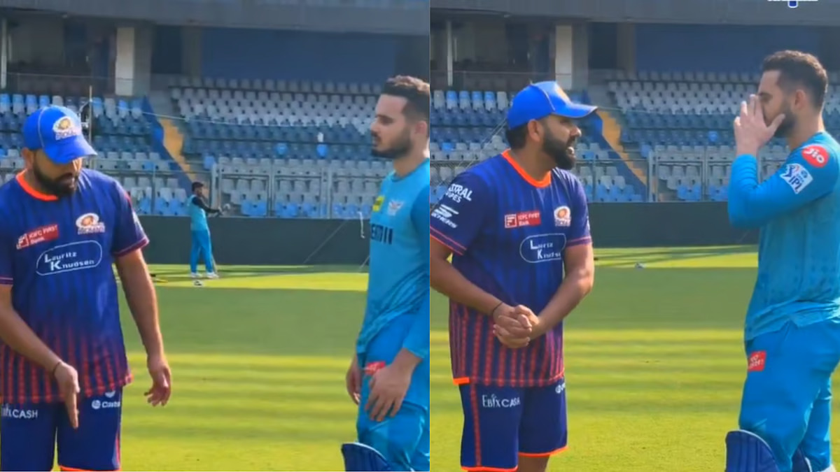 रोहित शर्मा काफी अलग तरह से खिलाड़ियों को ज्ञान देते हैं, आप ये नजारा खुद देख लो 