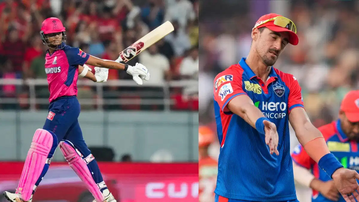 IPL 2025: यशस्वी जायसवाल ने स्टार्क को आड़े हाथों लिया, एक ओवर में 19 रन बटोरे