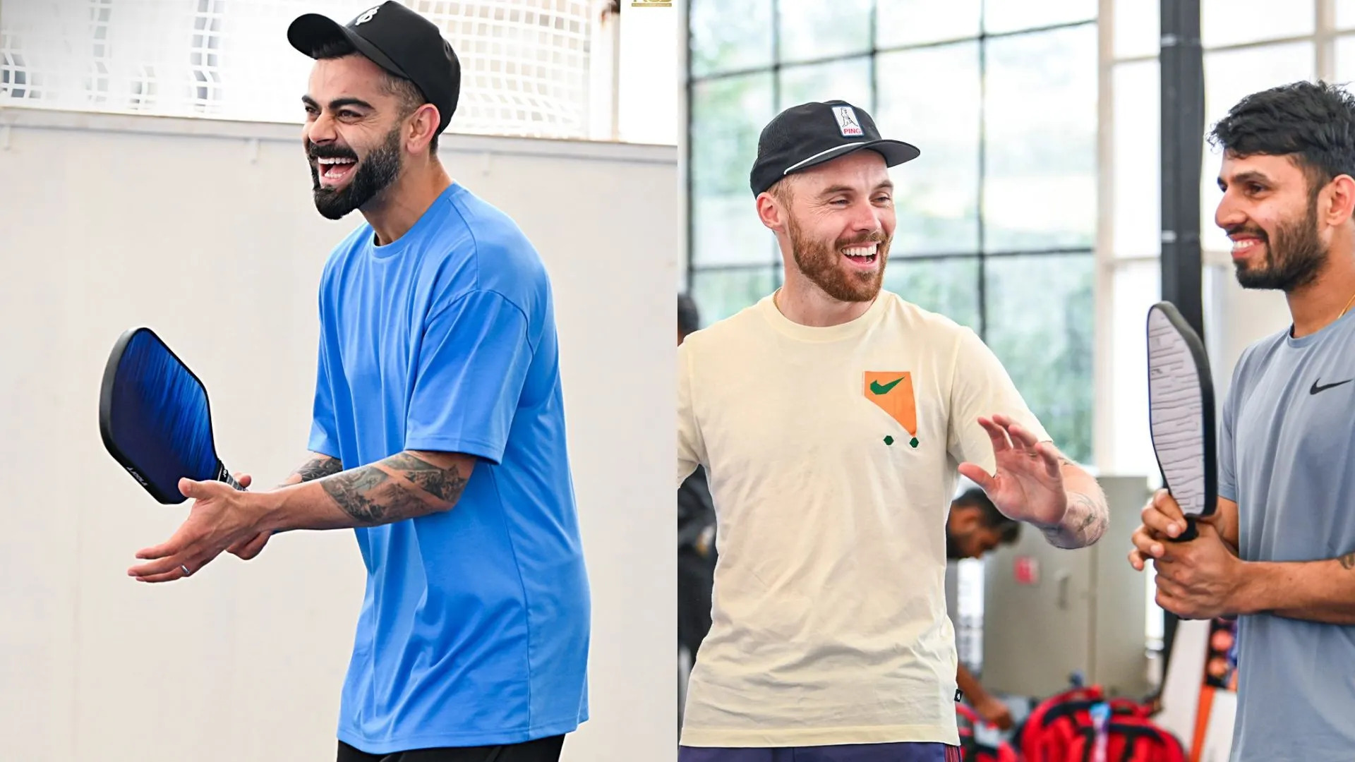 विराट कोहली और RCB के खिलाड़ियों ने प्रैक्टिस सेशन के रद्द होने के बाद Pickleball खेला