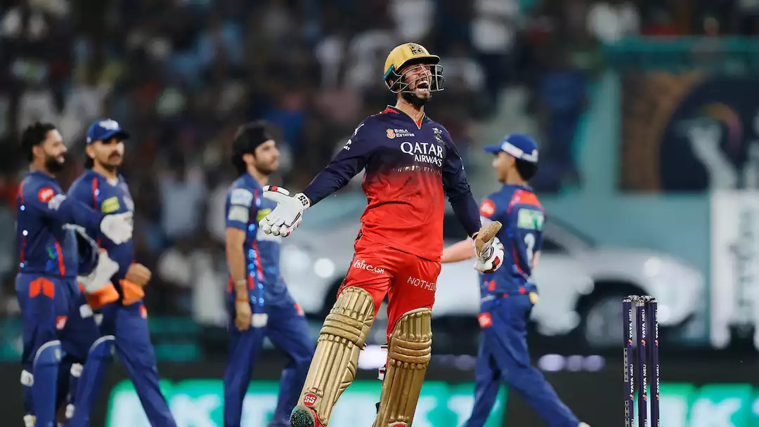 IPL 2025: LSG के खिलाफ RCB ने रिकाॅर्ड रनचेज में 6 विकेट से जीत हासिल की, जितेश ने मैच विनिंग पारी खेली