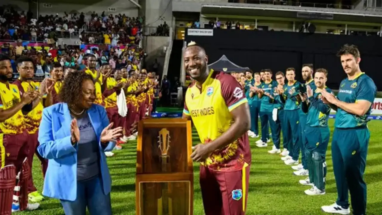 WI vs AUS: अंतिम टी20 मैच में आंद्रे रसेल को ‘गार्ड ऑफ ऑनर’ दिया गया, वीडियो देखें 