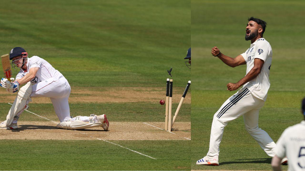 आकाश दीप ने हैरी ब्रुक से बदला लिया, सनसनाता बॉल डालकर क्लीन बोल्ड किया, वीडियो देखें