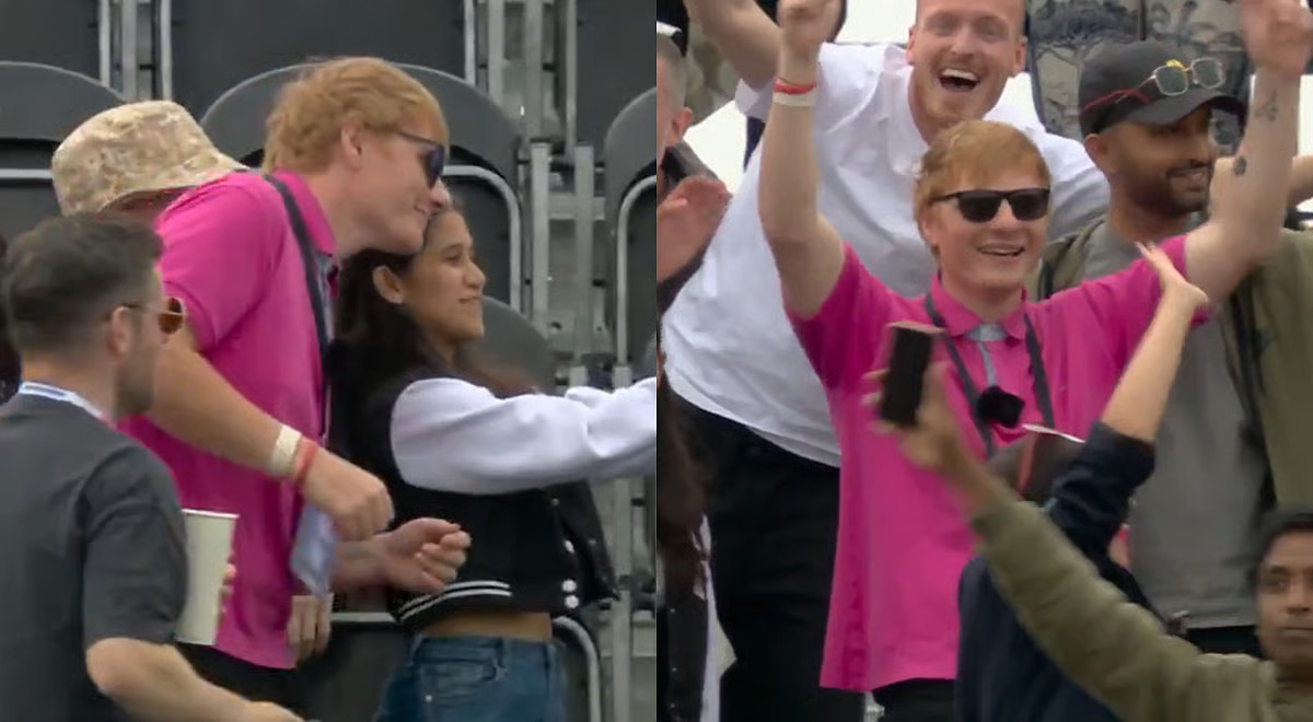 ENG vs IND 2025: मैनचेस्टर टेस्ट के पांचवें दिन तनावपूर्ण क्रिकेट मुकाबले के बीच प्रशंसकों ने एड शीरन के हमशक्ल को घेरा, सेल्फी लेने की मांग की