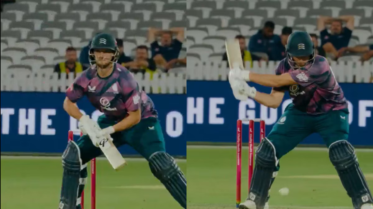 विटैलिटी ब्लास्ट 2025: ल्यूक हॉलमैन का बेहद अनोखा शॉट लगभग छक्के पर जा गिरा