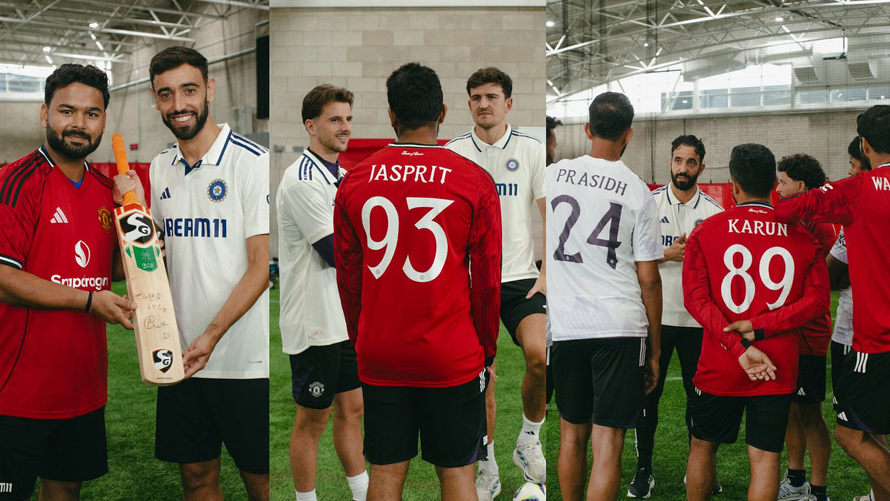 ENG vs IND 2025: भारतीय टीम चौथे टेस्ट से पहले मैनचेस्टर यूनाइटेड के खिलाड़ियों से मिली, तस्वीरें वायरल हुई 