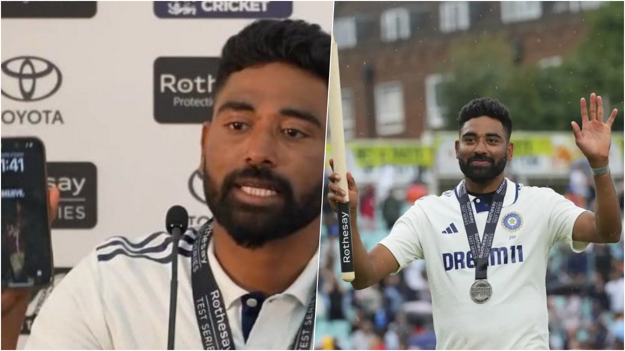 ENG vs IND 2025: प्रेस कॉन्फ्रेंस के दौरान मोहम्मद सिराज ने 'बिलीव' वॉलपेपर दिखाया