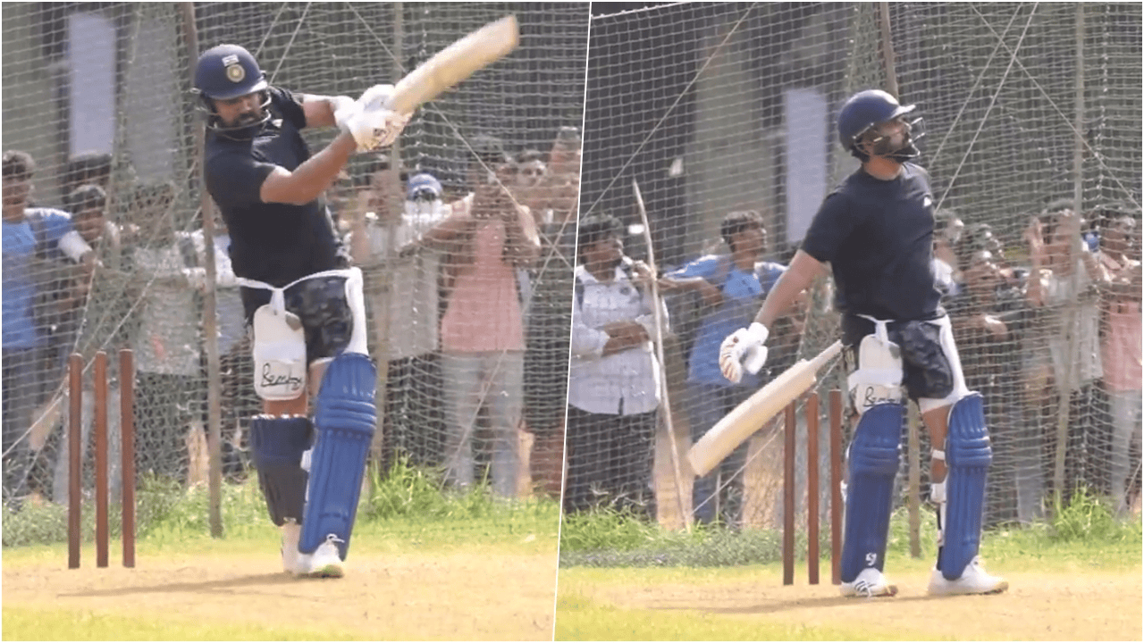 रोहित शर्मा ने शिवाजी पार्क में प्रैक्टिस करते हुए अपनी ही लैम्बोर्गिनी पर दे मारा छ्क्का, वीडियो वायरल हुई