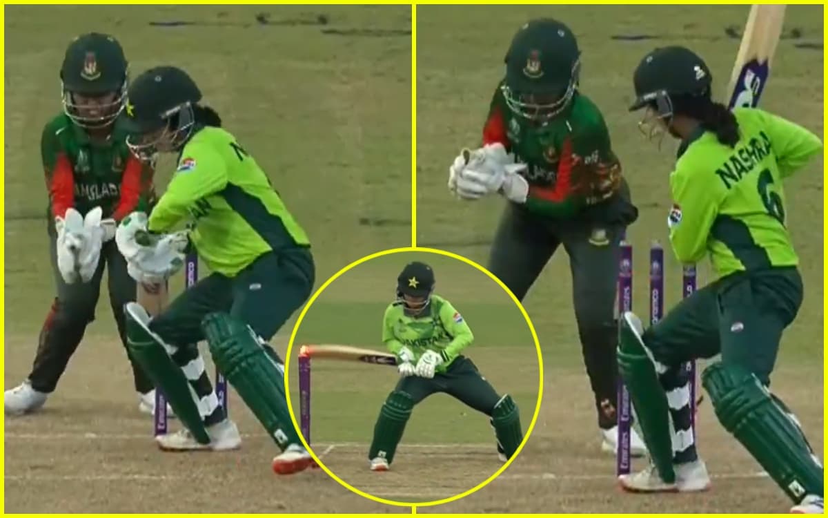 महिला विश्व कप 2025: बांग्लादेश के खिलाफ नाशरा संधू का अजीबोगरीब हिट-विकेट आउट वायरल हुआ