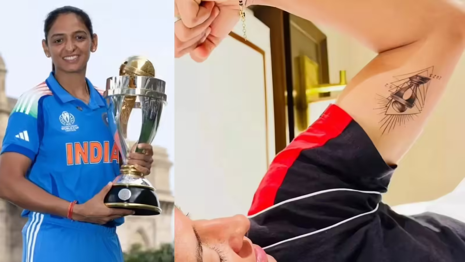 हरमनप्रीत कौर ने हाथ पर महिला विश्व कप 2025 ट्रॉफी का टैटू बनवाया