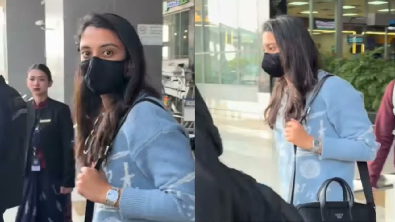 पलाश मुच्छल से शादी तोड़ने के बाद स्मृति मंधाना पहली बार सार्वजनिक रूप से नजर आईं